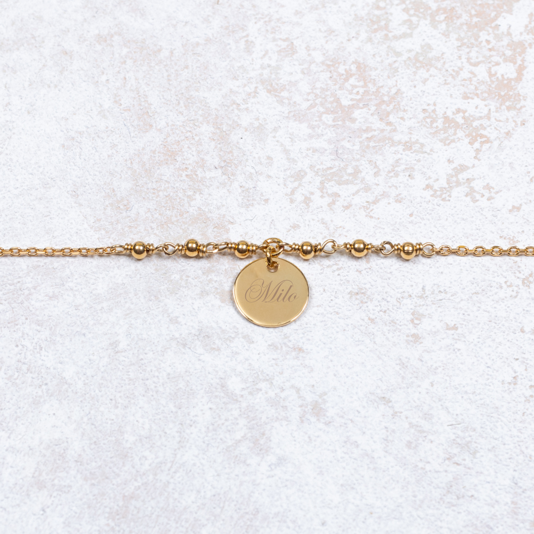 Bracelet Capucine - Plaqué Or - Personnalisable