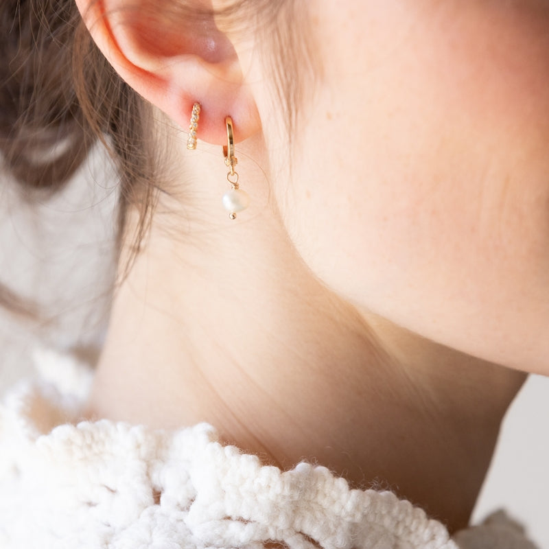Boucle oreille plaque or adele unite