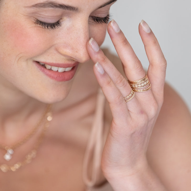 Bague plaque or hyacinthe