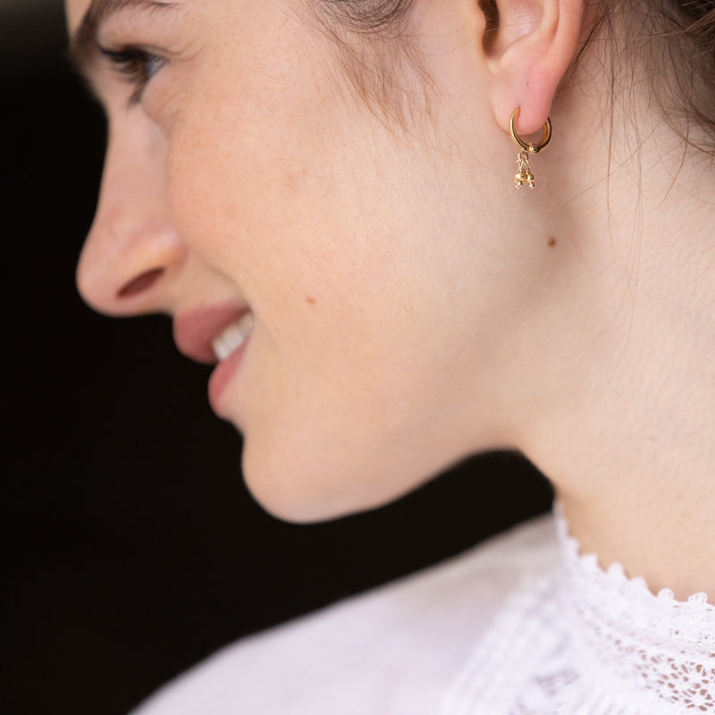 Boucle oreille plaque or sara