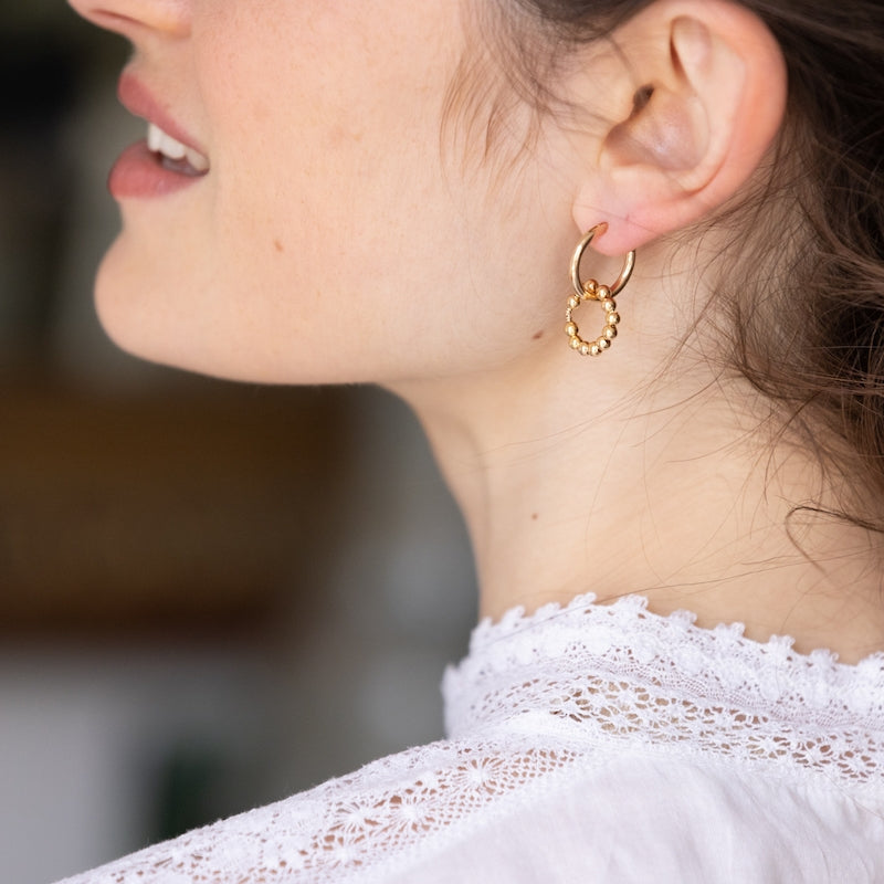 Boucle oreille plaque or thais