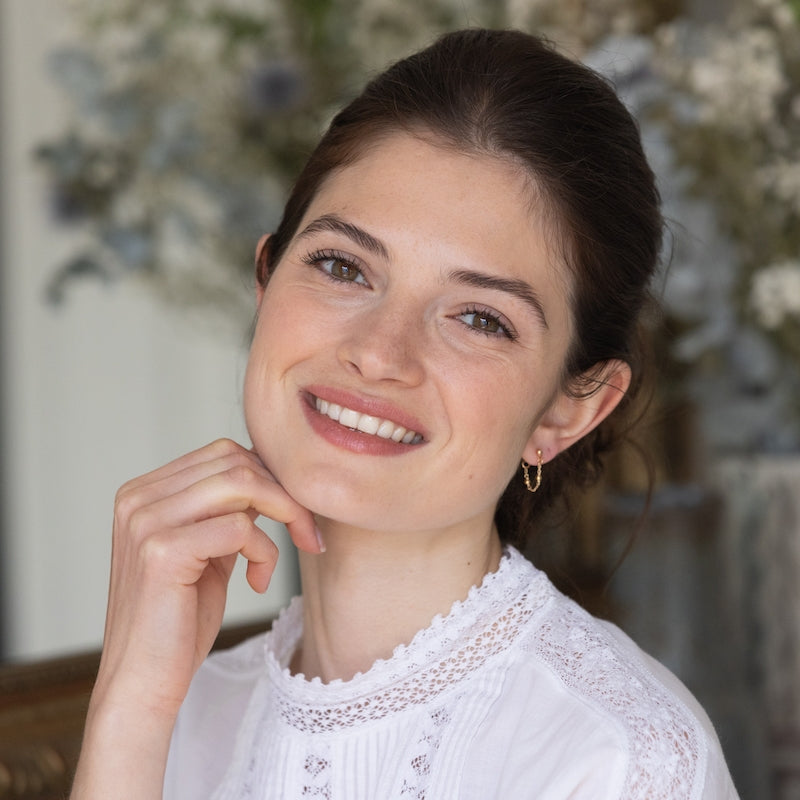 Boucle oreille plaque or cecilia