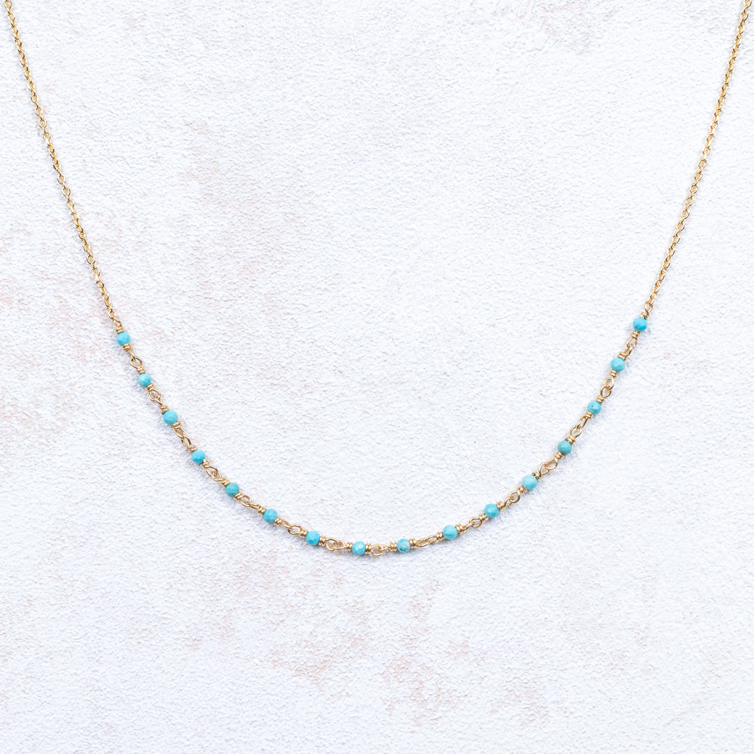 Freja Necklace - Azure Blue - 38/40cm