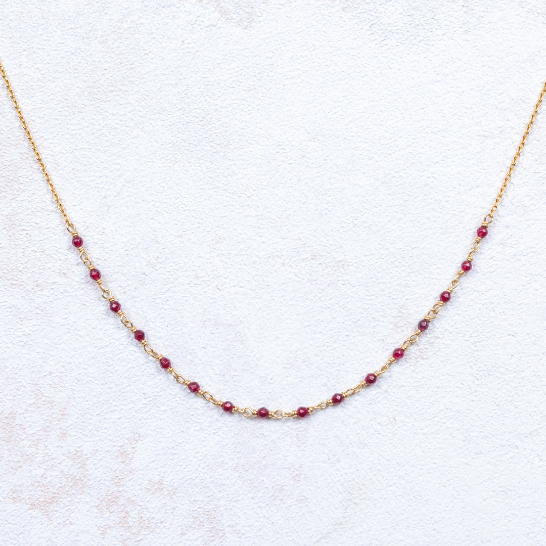Freja Necklace - Plum - 45/50 cm