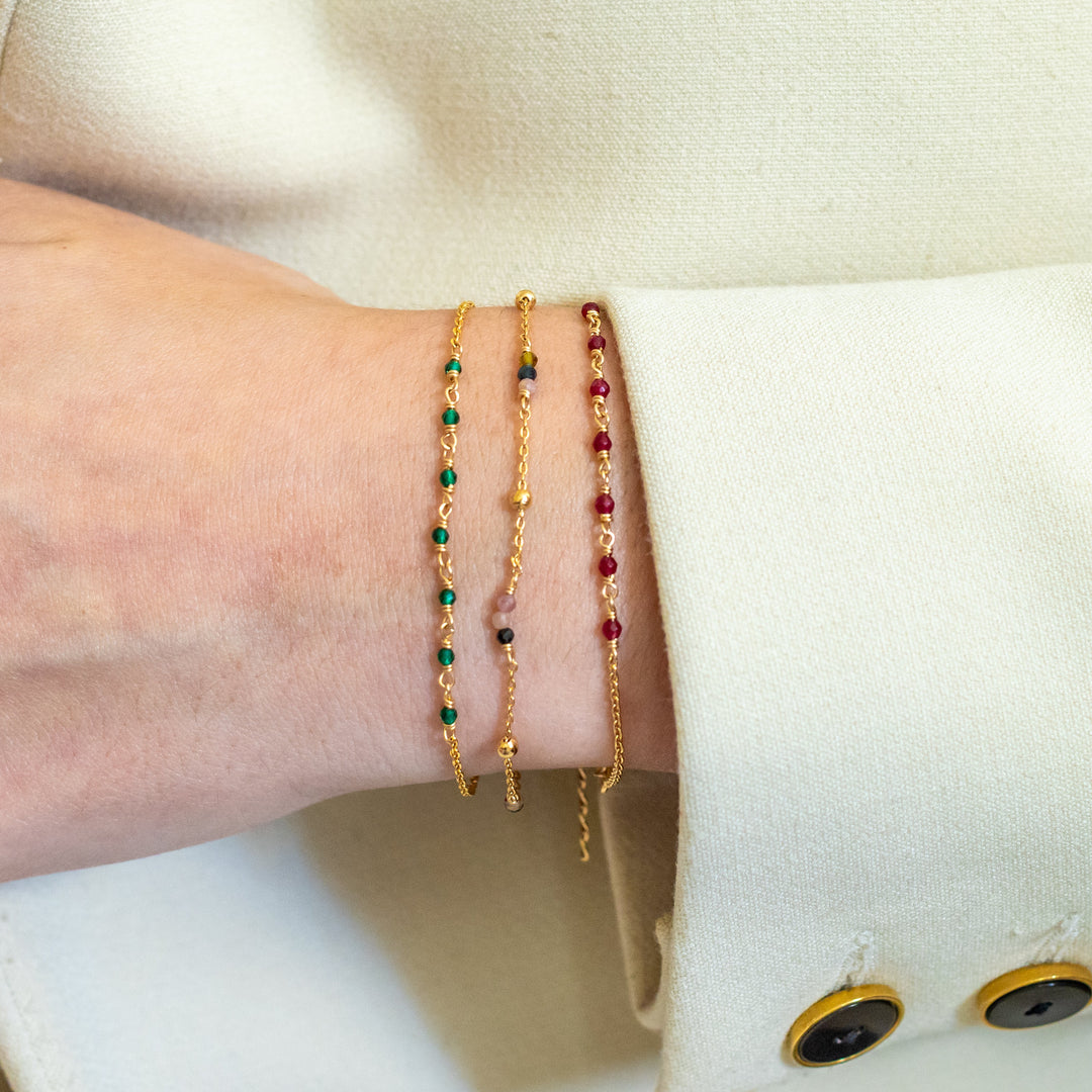 Bracelet Freja - Vert Basilic
