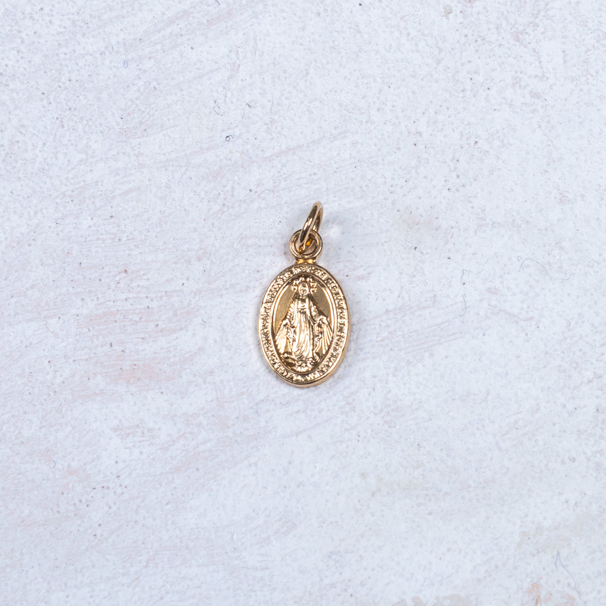 Parure Médaille Et Boucles D'oreilles Vierge Miraculeuse Plaqué Or 24 K