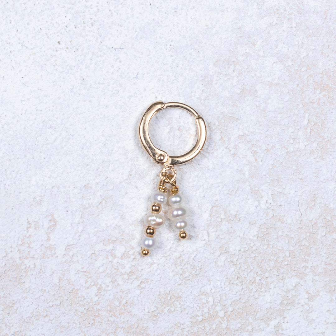 Boucle d'oreille Suzanne - Blanc - À l'unité