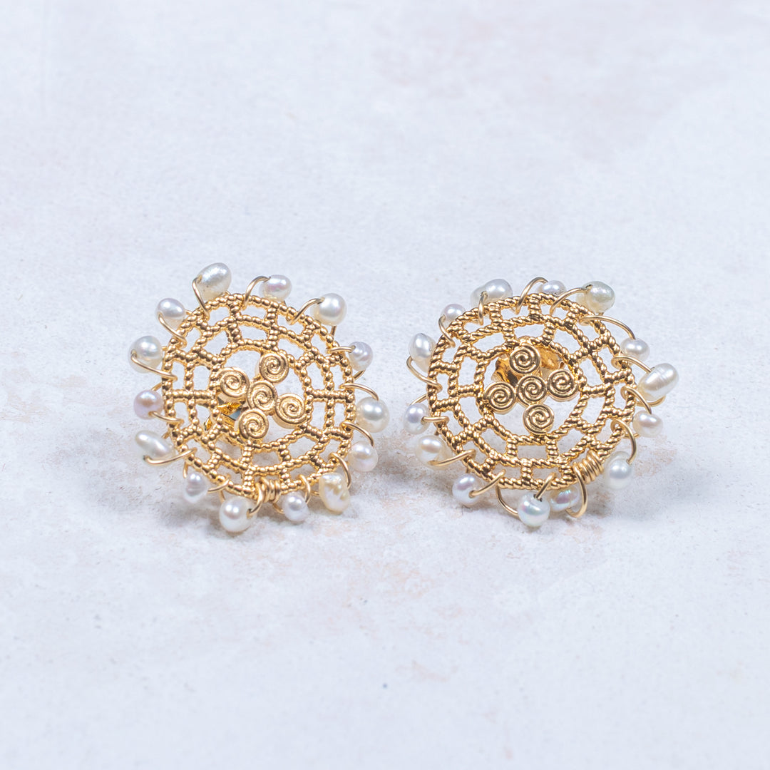 Boucles d'oreilles Albertine - Blanc