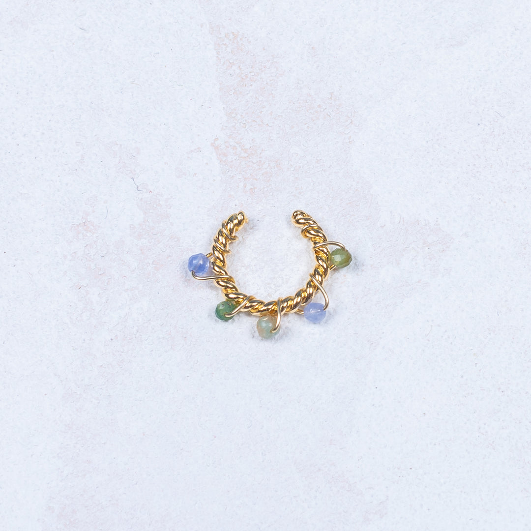 Earcuff Véra - Vert - Bleu