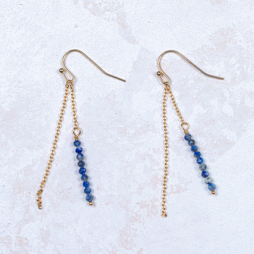 Boucles d'oreilles Antoine - Bleu Azur