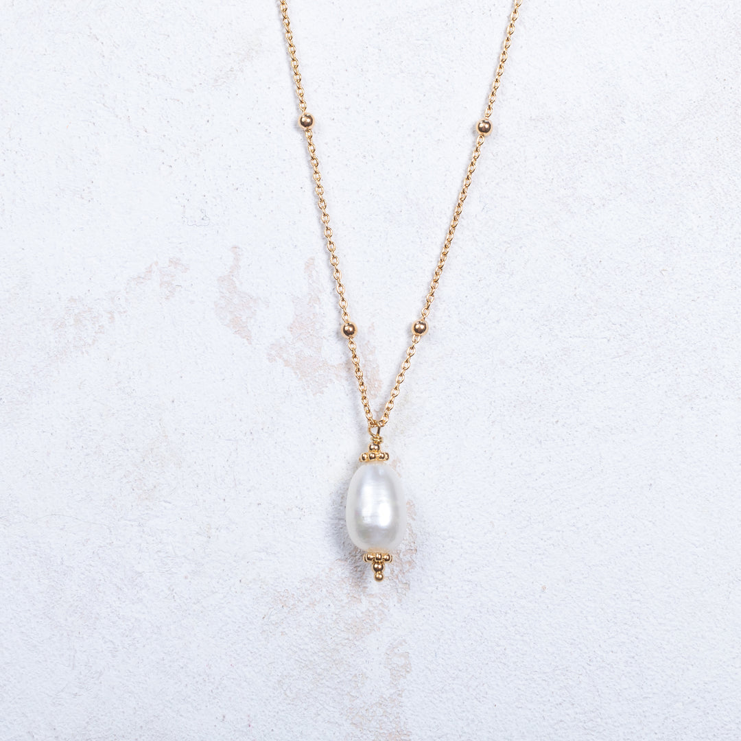 Collier Prune - Blanc