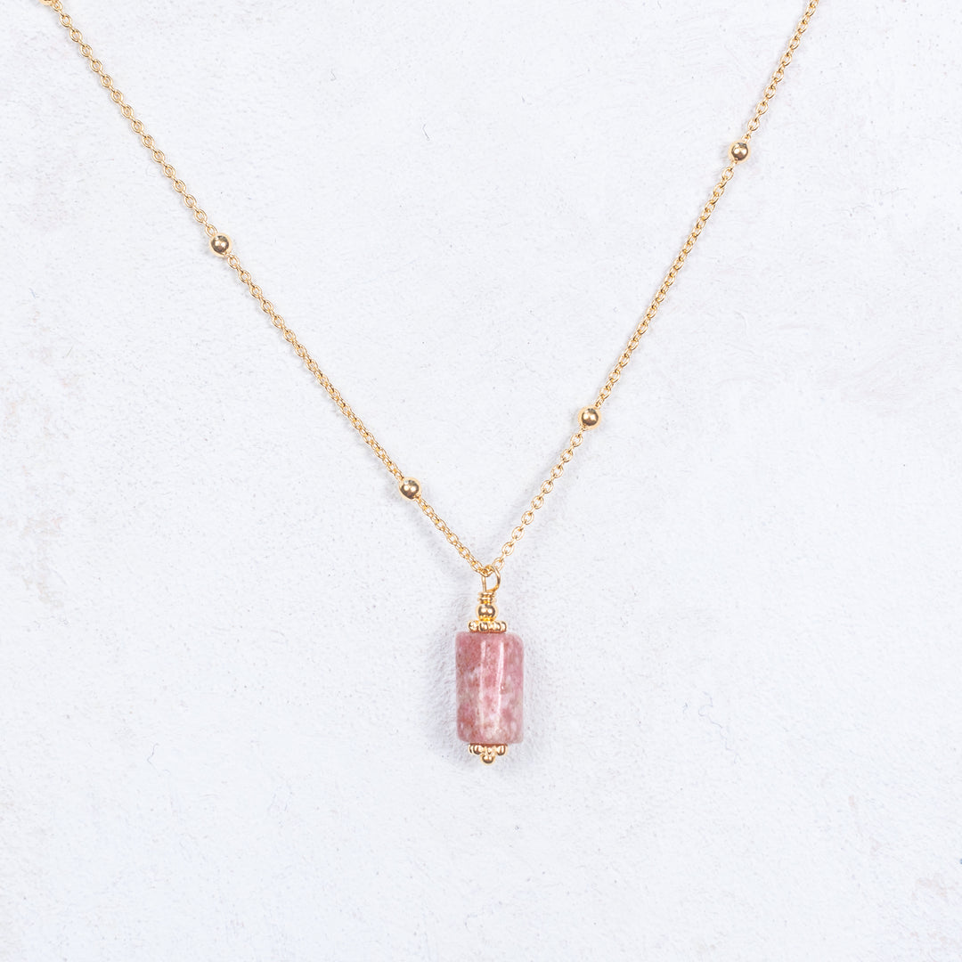 Collier Prune - Vieux Rose