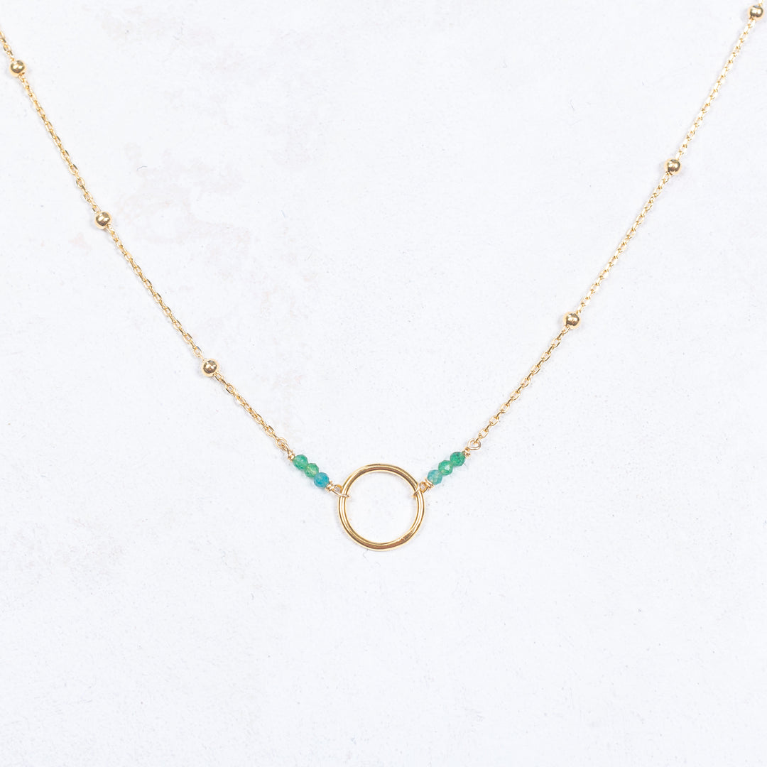 Rosalie Necklace - Aventurine Green