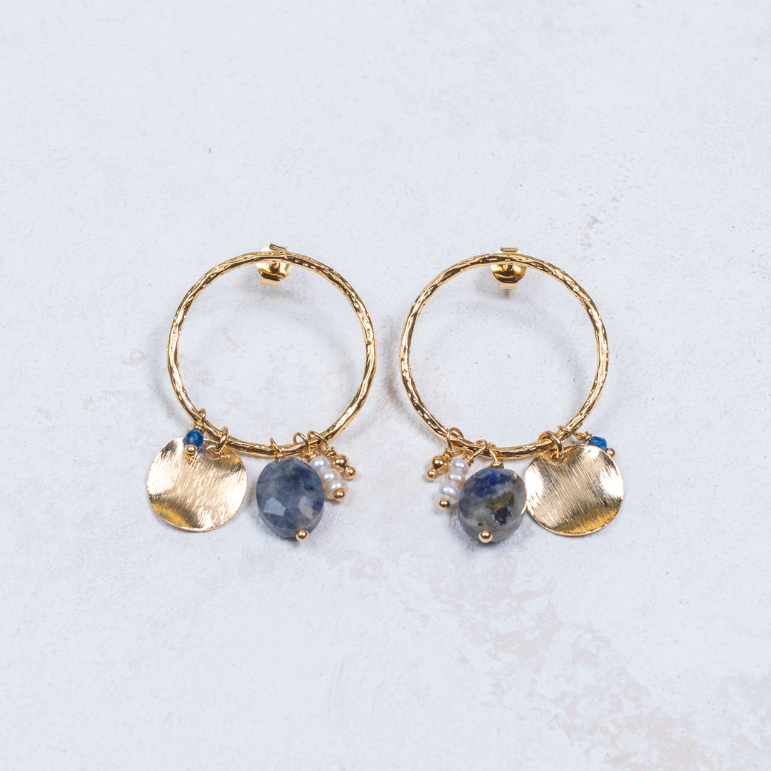 Boucles d'oreilles Manon - Marine