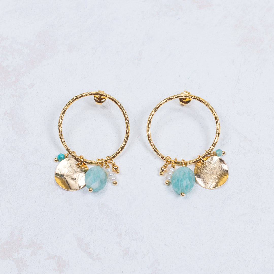 Boucles d'oreilles Manon - Menthe