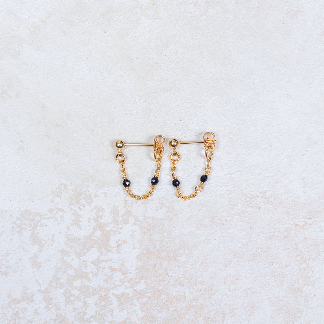 Boucles d'oreilles Cécilia - Noir