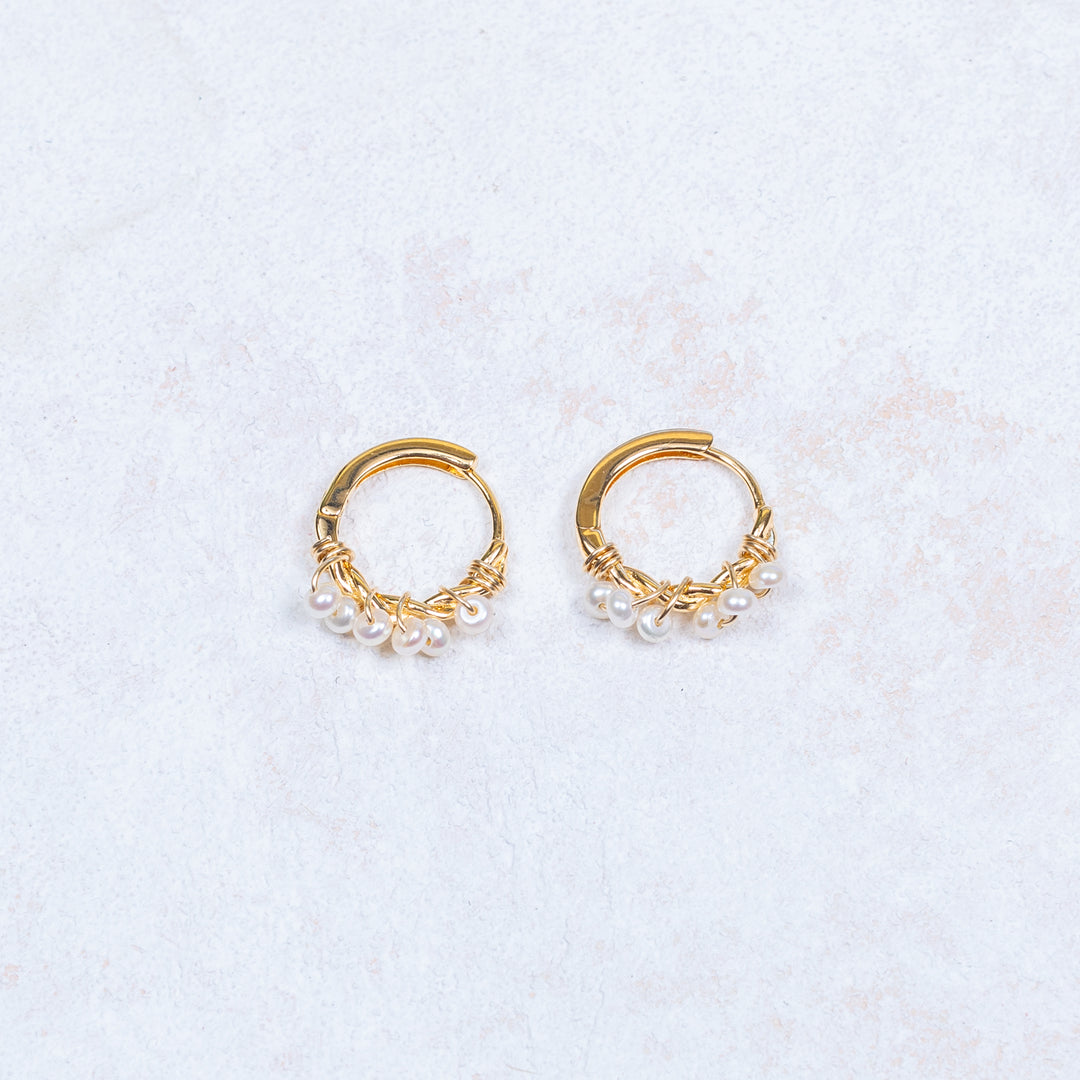 Boucles d'oreilles Zoé - Grand Modèle - Blanc