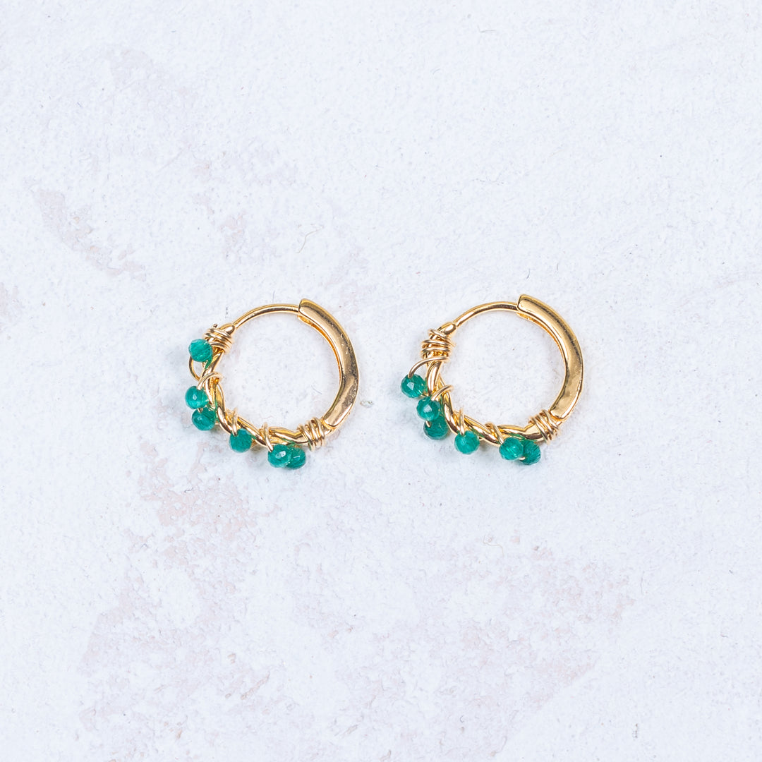 Boucles d'oreilles Zoé - Grand Modèle - Aventurine