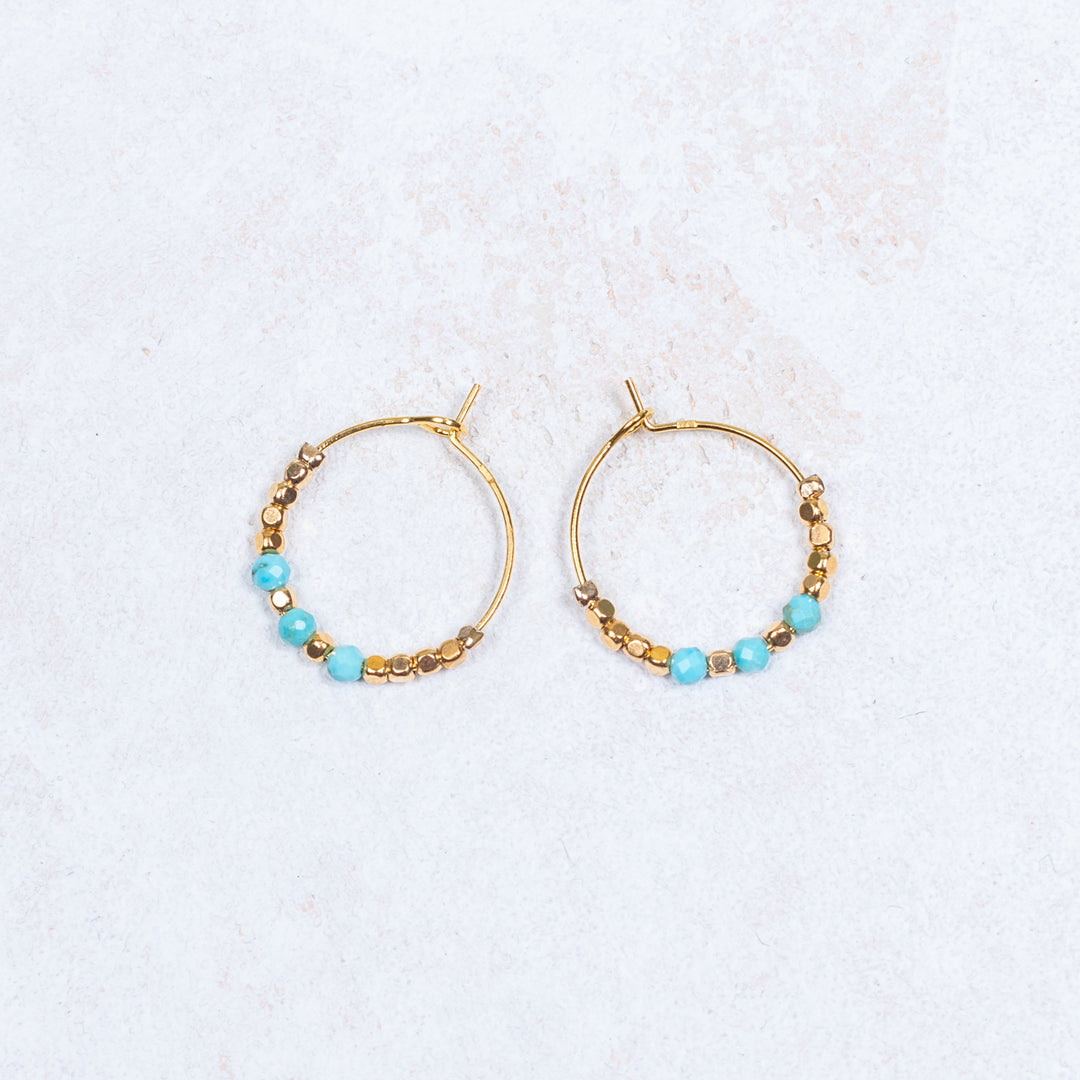 Boucles d'oreilles Mélodie - Turquoise