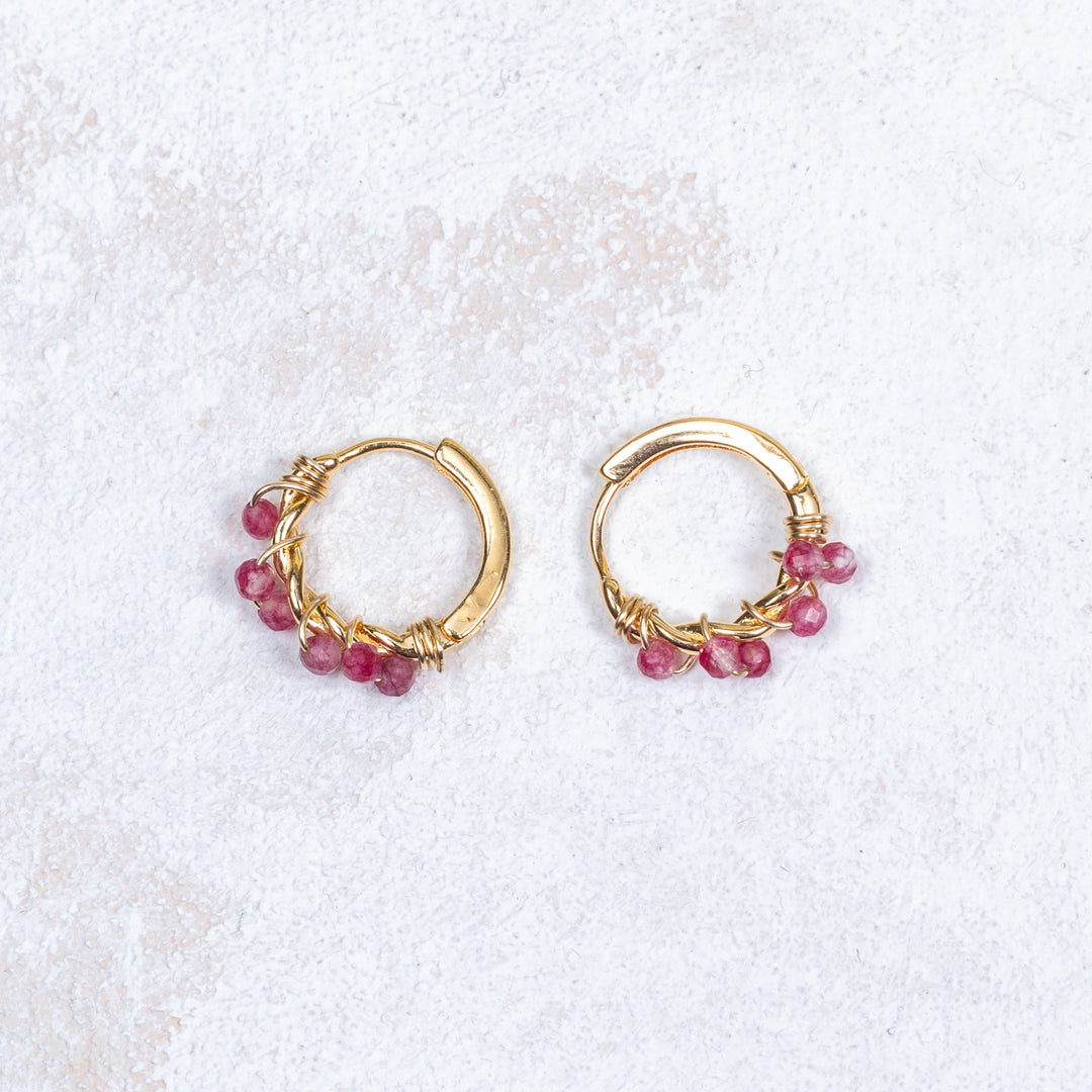 Boucles d'oreilles Zoé - Grand Modèle - Rose