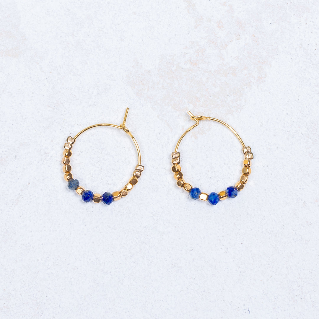 Boucles d'oreilles Mélodie - Bleu azur