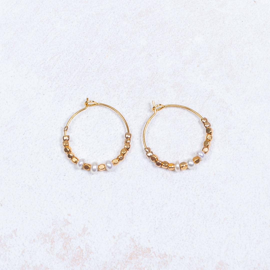 Boucles d'oreilles Mélodie - Blanc