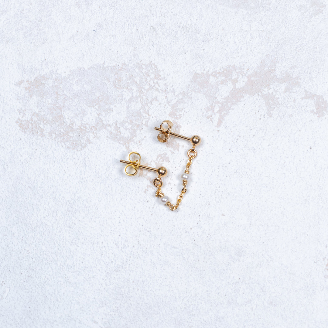 Boucle d'oreille Zénaïde Blanc - À l'unité