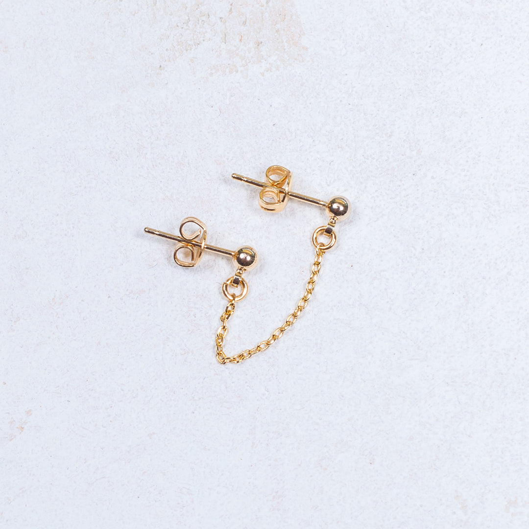 Boucle d'oreille Zénaïde Plaqué or - À l'unité