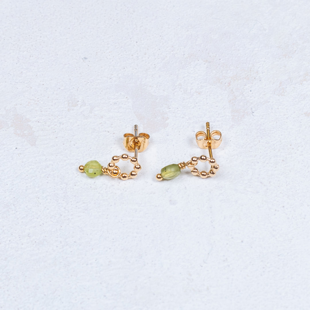 Boucles d'oreilles Rose - Olive