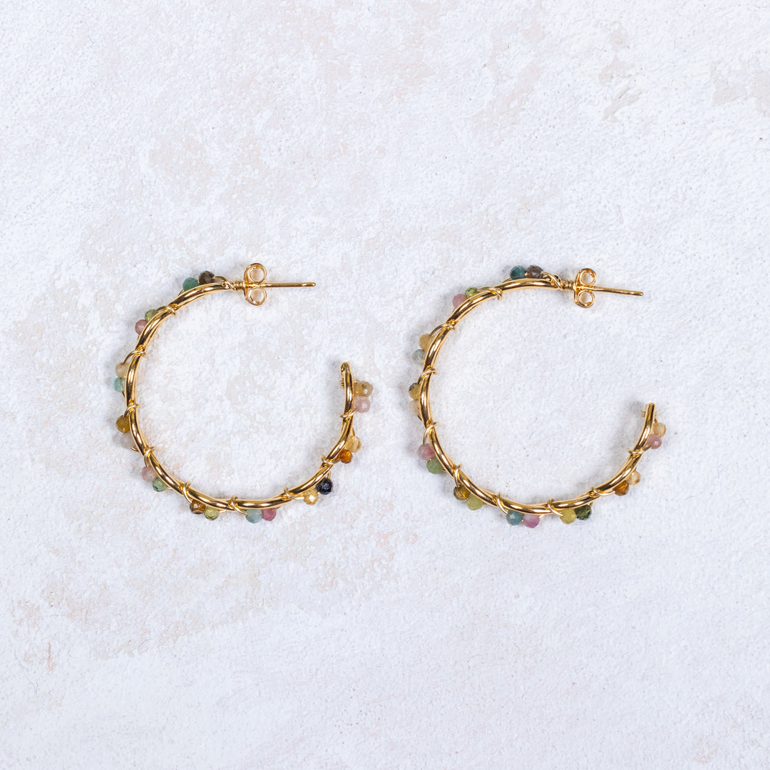 Boucles d'oreilles Marion - tourmaline