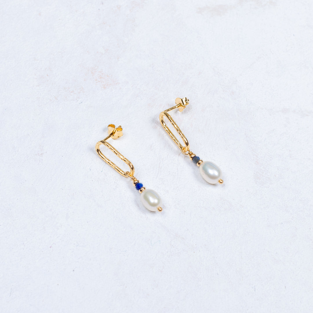 Boucles d'oreilles Roch - Bleu Azur