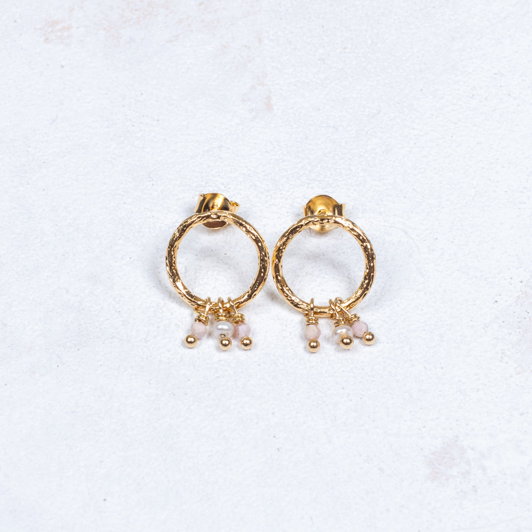 Boucles d'oreilles Emma - Vieux Rose