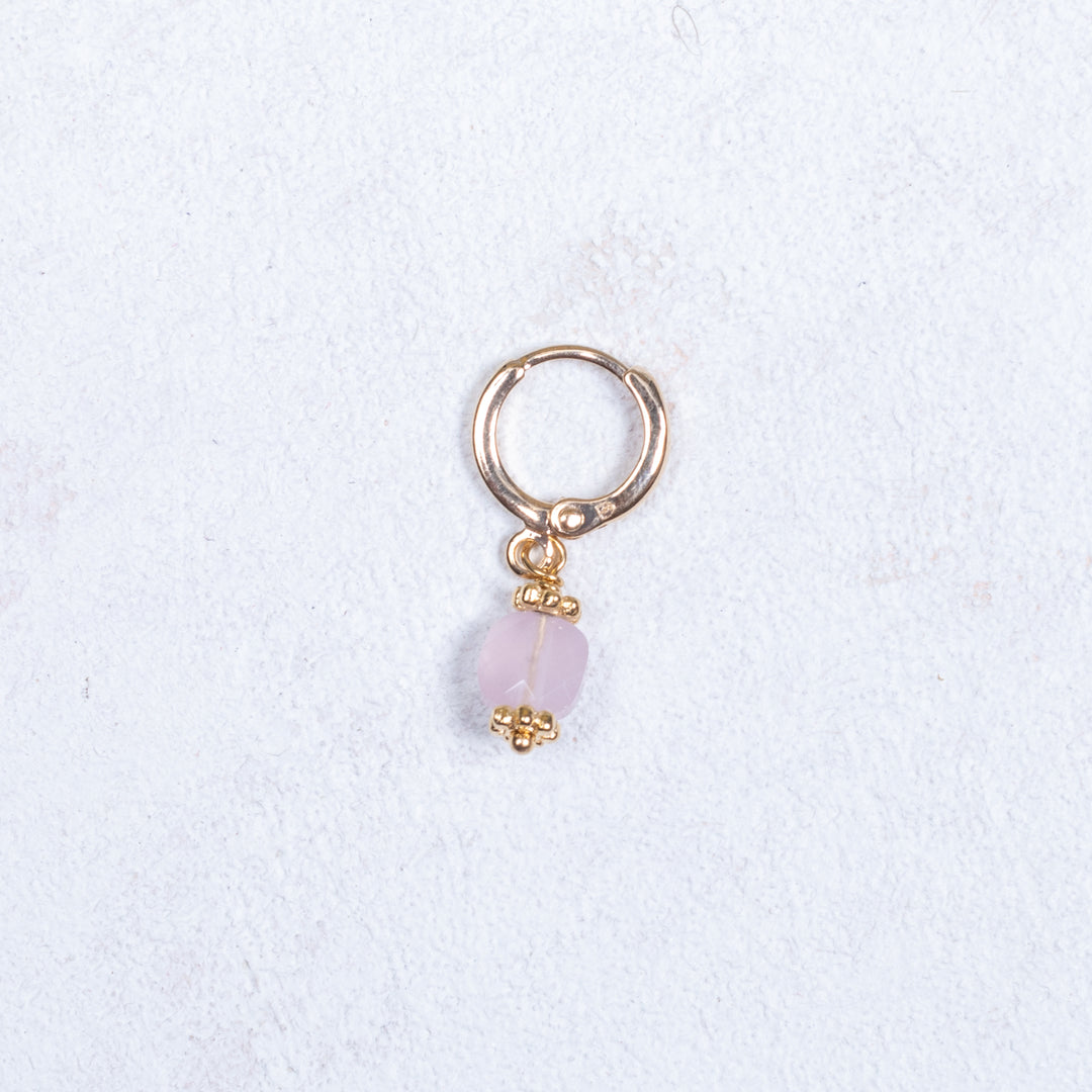 Boucle d'oreille Léo - Rose - À l'unité