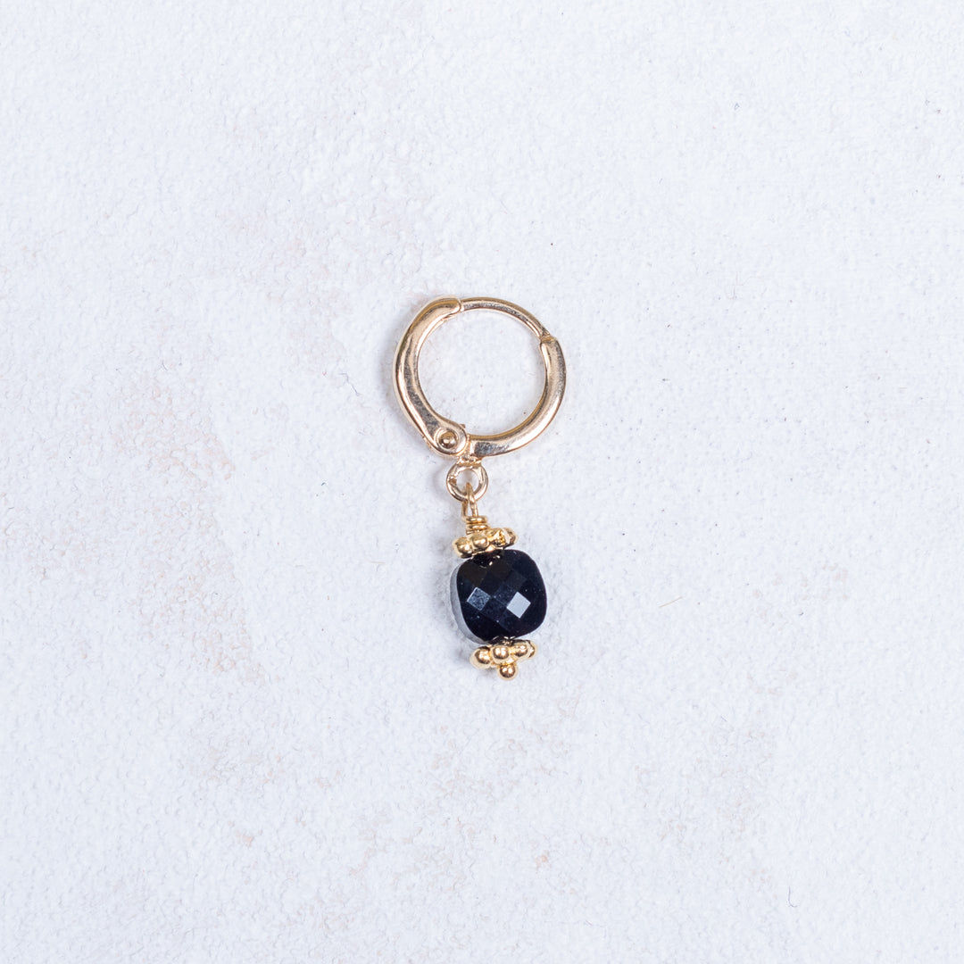 Boucle d'oreille Léo - Noir - À l'unité