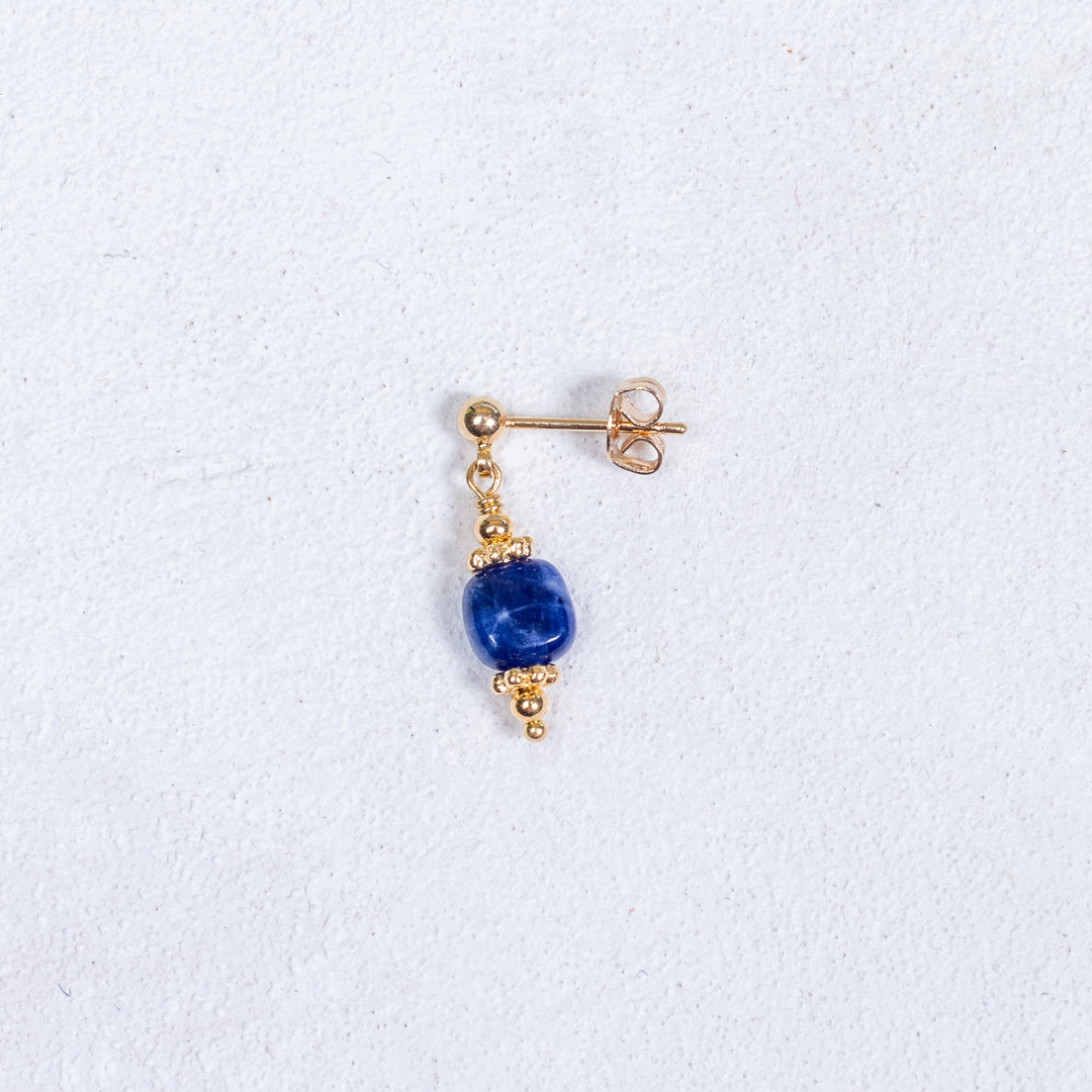 Boucle d'oreille Noalie - Bleu Azur - À l'unité