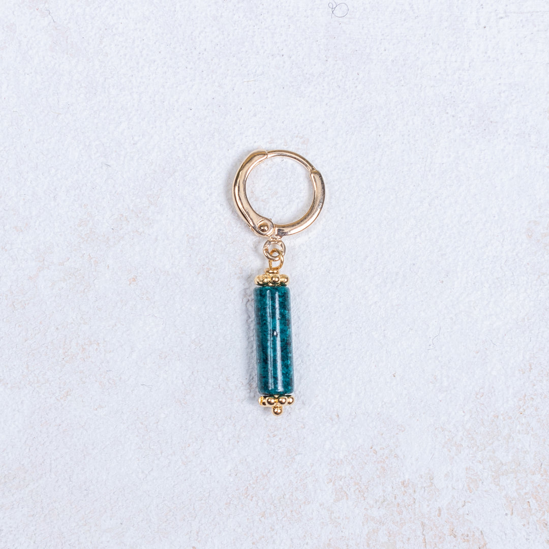 Elyn Earring - Marbled Green - Per unit