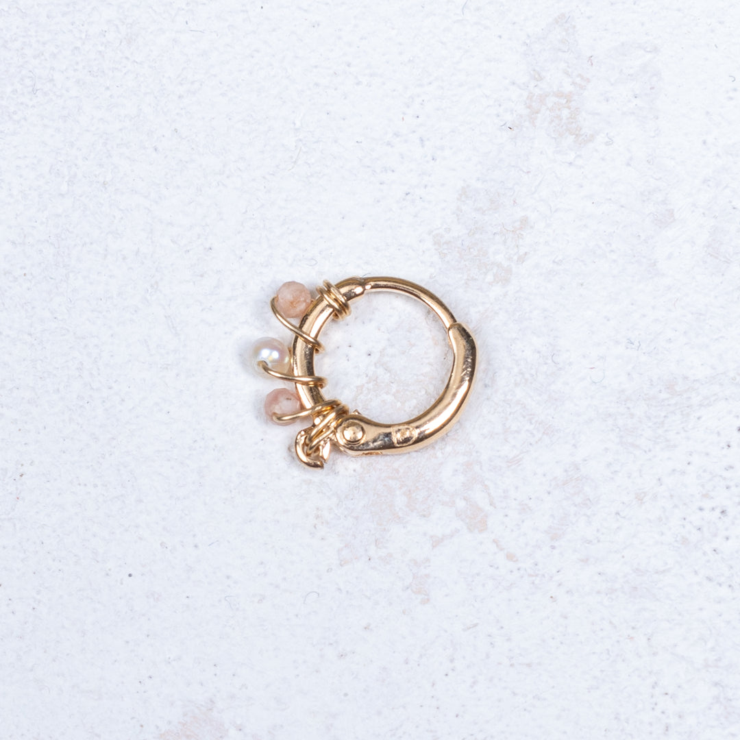 Boucle d'oreille Zoé - Vieux Rose - À l'unité