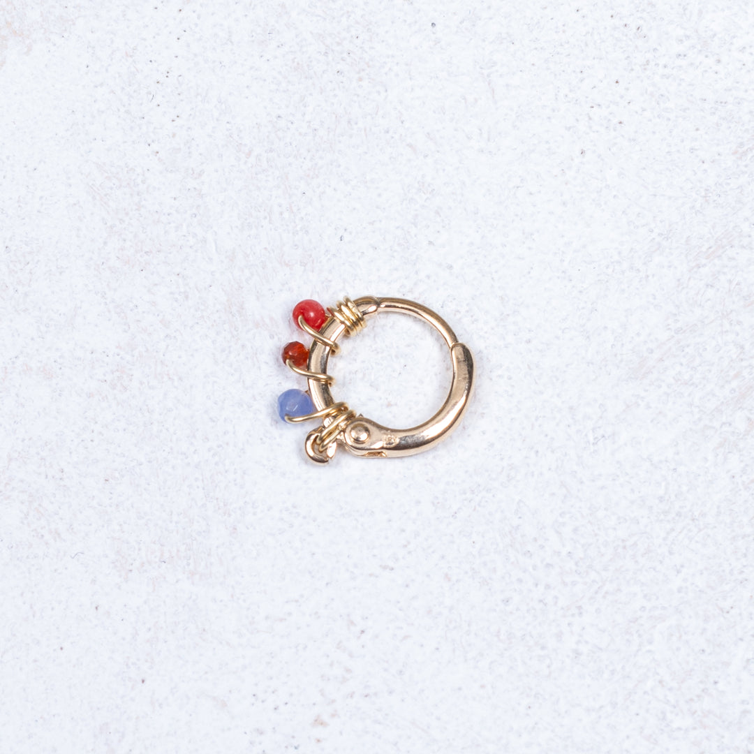 Boucle d'oreille Zoé - Prune - Violet - À l'unité