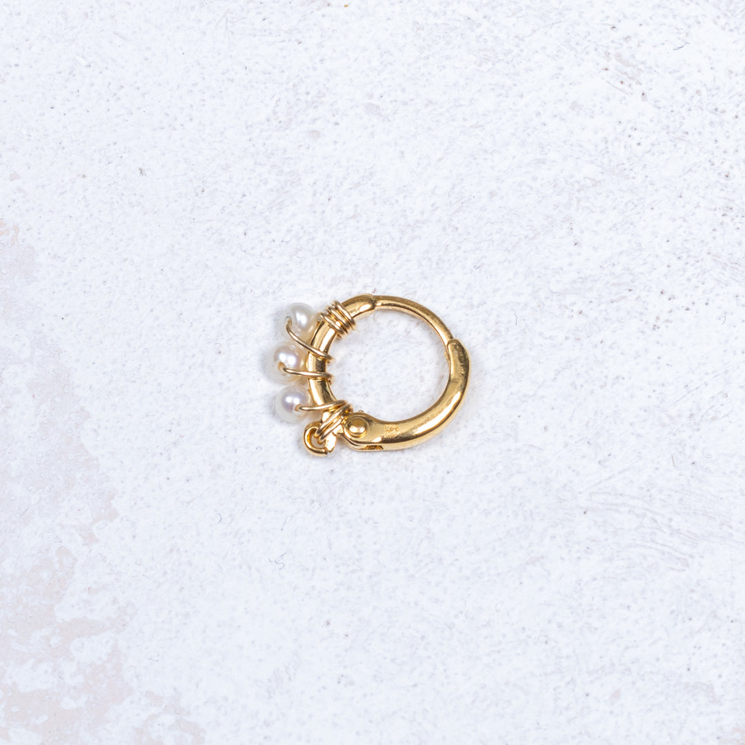 Boucle d'oreille Zoé - Blanc Glacé - À l'unité