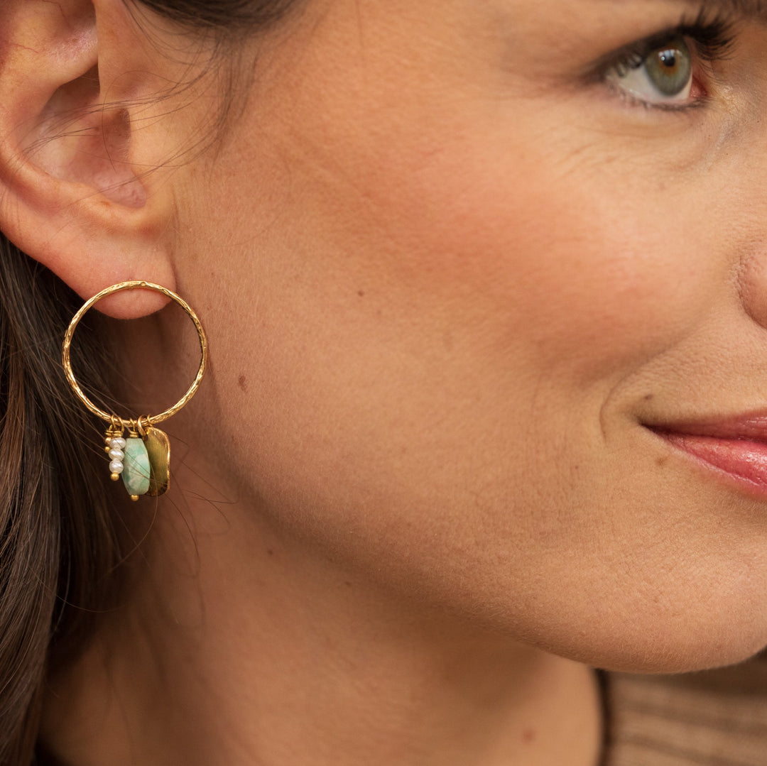 Boucles d'oreilles Manon - Menthe