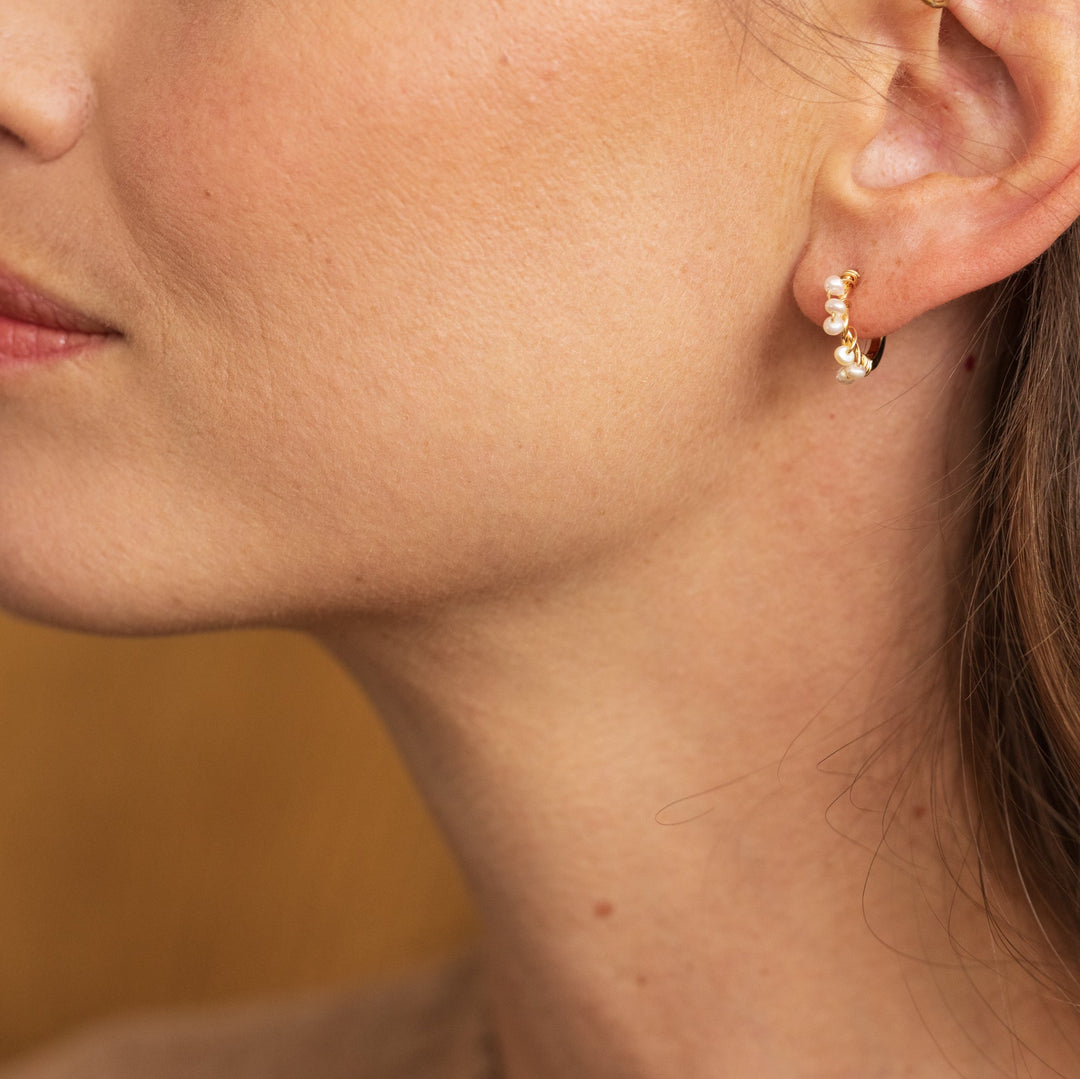 Boucles d'oreilles Zoé - Grand Modèle - Blanc