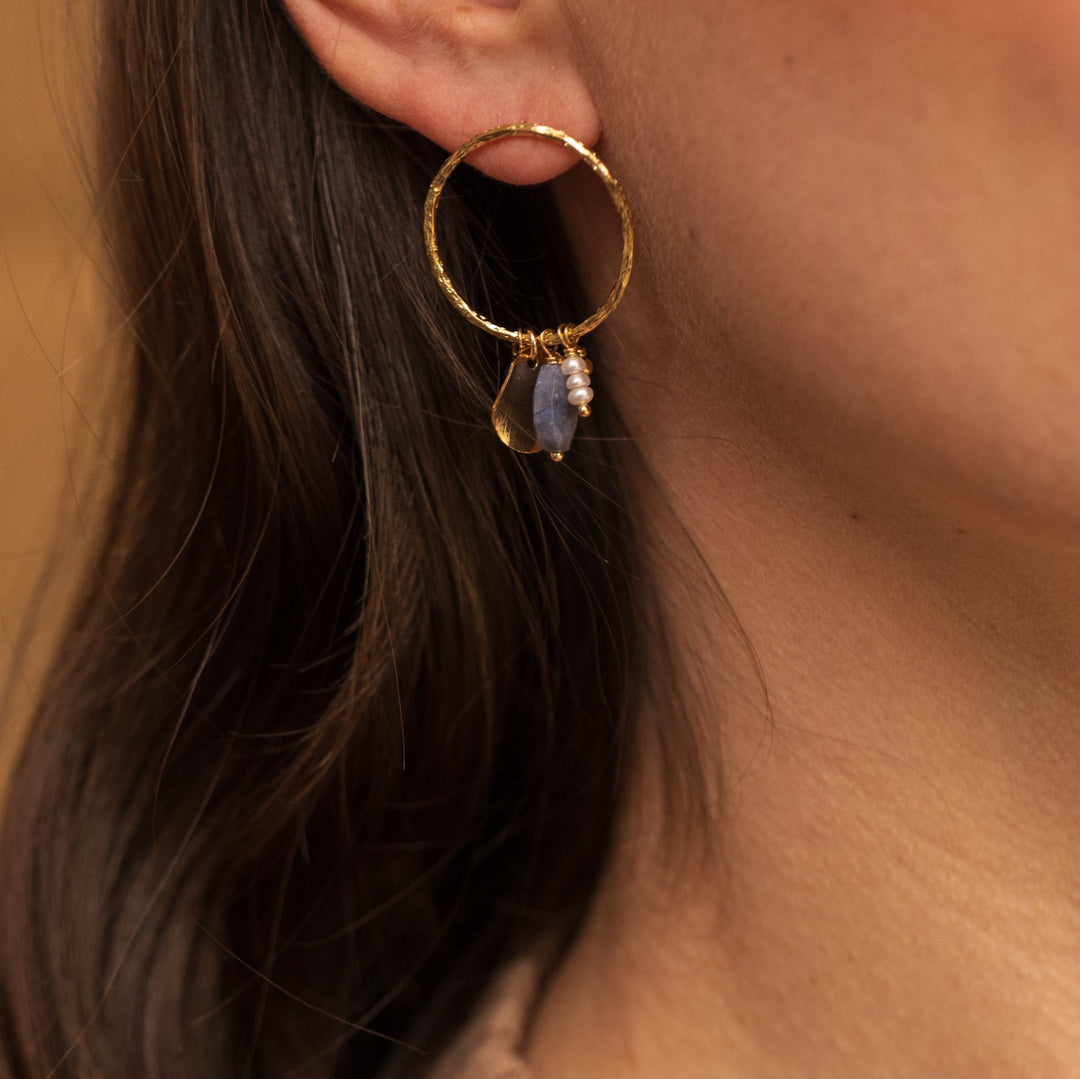 Boucles d'oreilles Manon - Marine