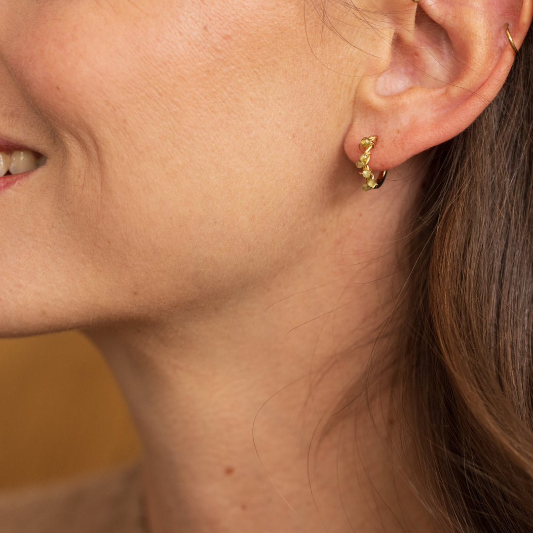 Boucles d'oreilles Zoé - Grand Modèle - Olive