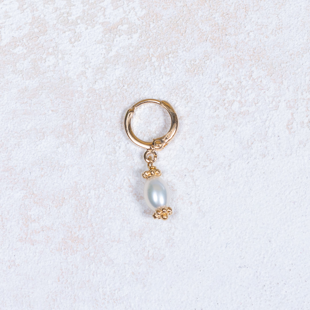 Boucle d'oreille Léopold - Blanc - À l'unité