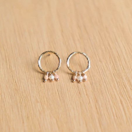 Boucles d'oreilles Emma - Vieux Rose