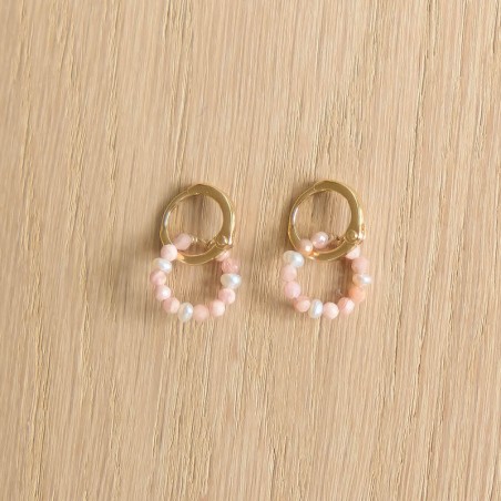 Boucles d'oreilles Primerose - Vieux Rose