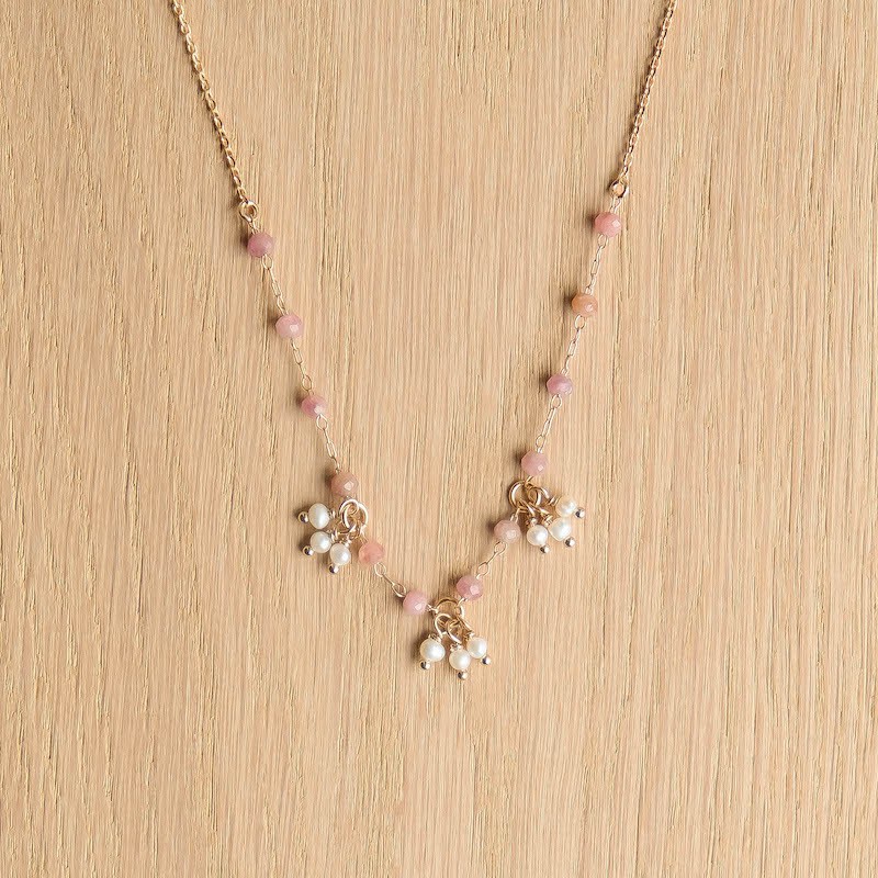 Isidore Necklace - Old Pink