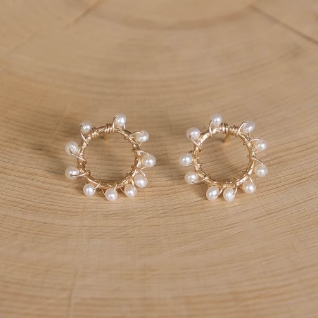 Boucles d'oreilles Lya - Blanc