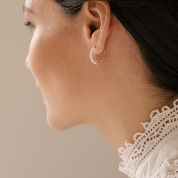 Boucles d'oreilles Naomie - Blanc