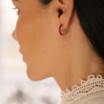 Boucles d'oreilles Naomie - Rouge